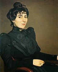 Félix Vallotton, 1898 - Portrait de l'actrice Marthe Mellot.jpg
