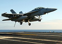 VFA-154 F/A-18F Super Hornet lands aboard USS John C. Stennis in 2006 FA-18F VFA-154 landing USS Stennis 2006.jpg