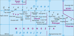 Mapa Mikronezji