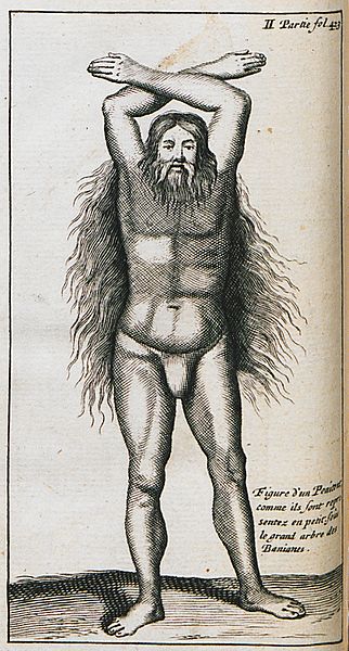 File:Figure d'un penitent comme ils sont representez en petit, soûs le grand arbre des Banianes - Tavernier Jean Baptiste - 1703.jpg