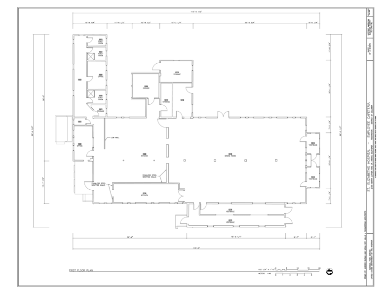 File:First Floor Plan - St. Elizabeths Hospital, Employee Cafeteria,  676-698 Redwood Drive, Southeast, Washington, District of Columbia, DC HABS  DC-349-BE (sheet 1 of 2).png - Wikimedia Commons