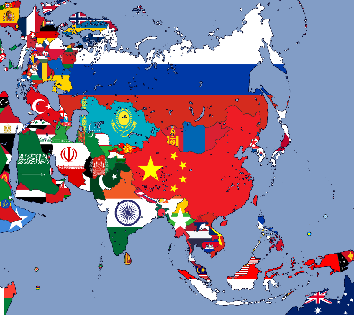 political map of asia 2022