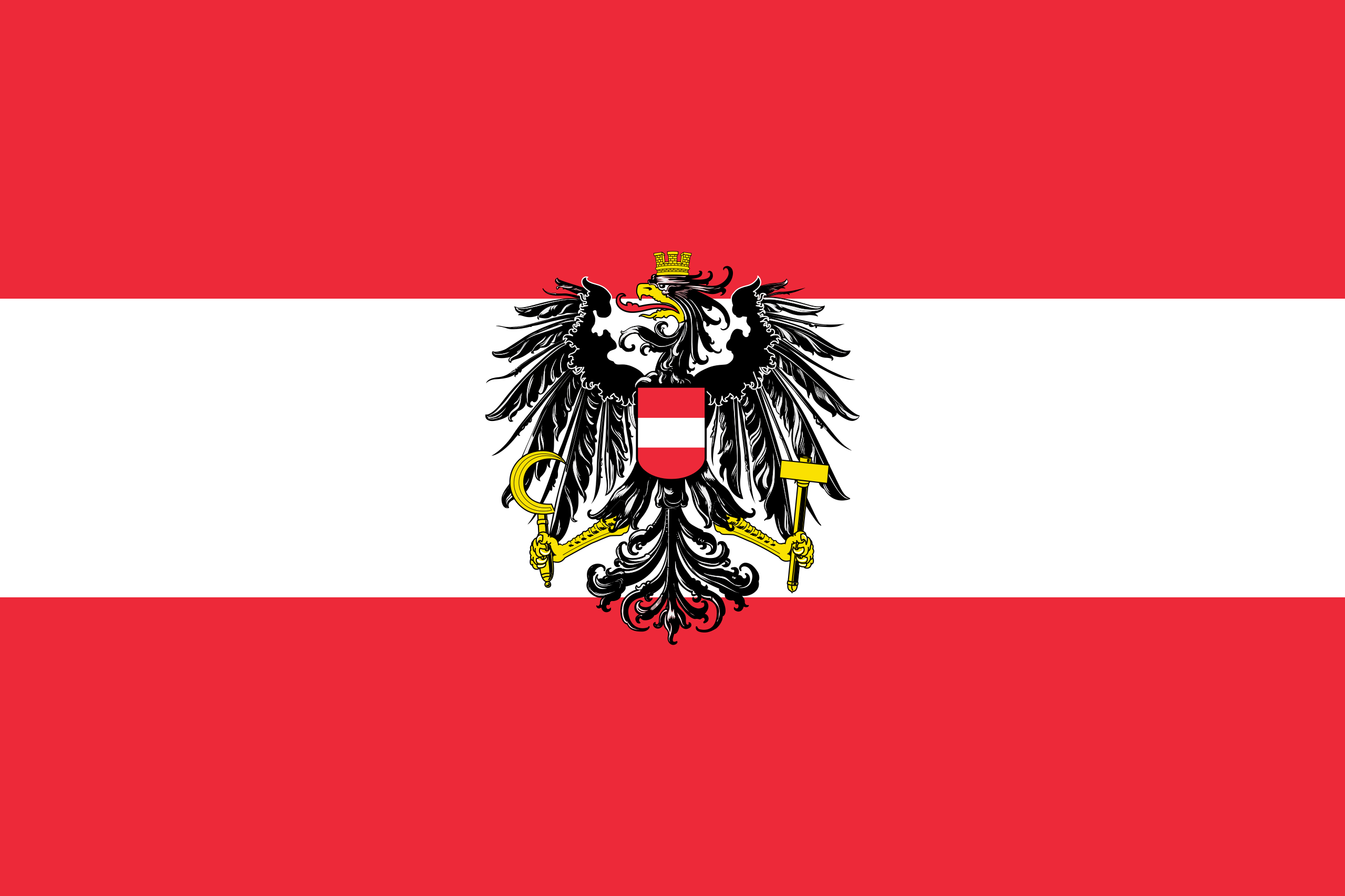 File Flag Of Austria State 1919 1934 Svg Wikimedia Commons