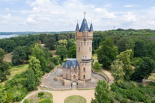 Flatowturm im Park Babelsberg - Luftaufnahme-0401