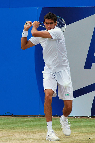 Čilić during the final of the 2012 Queen's Club Championships