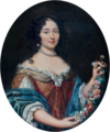 Follower of Pierre Mignard - Portrait of a Lady with Flower Wreath.png