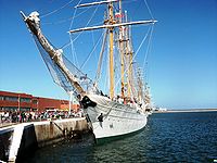 Close up view of Esmeralda at Mar del Plata, February 2010 FragataEsmeralda-MDQ.jpg