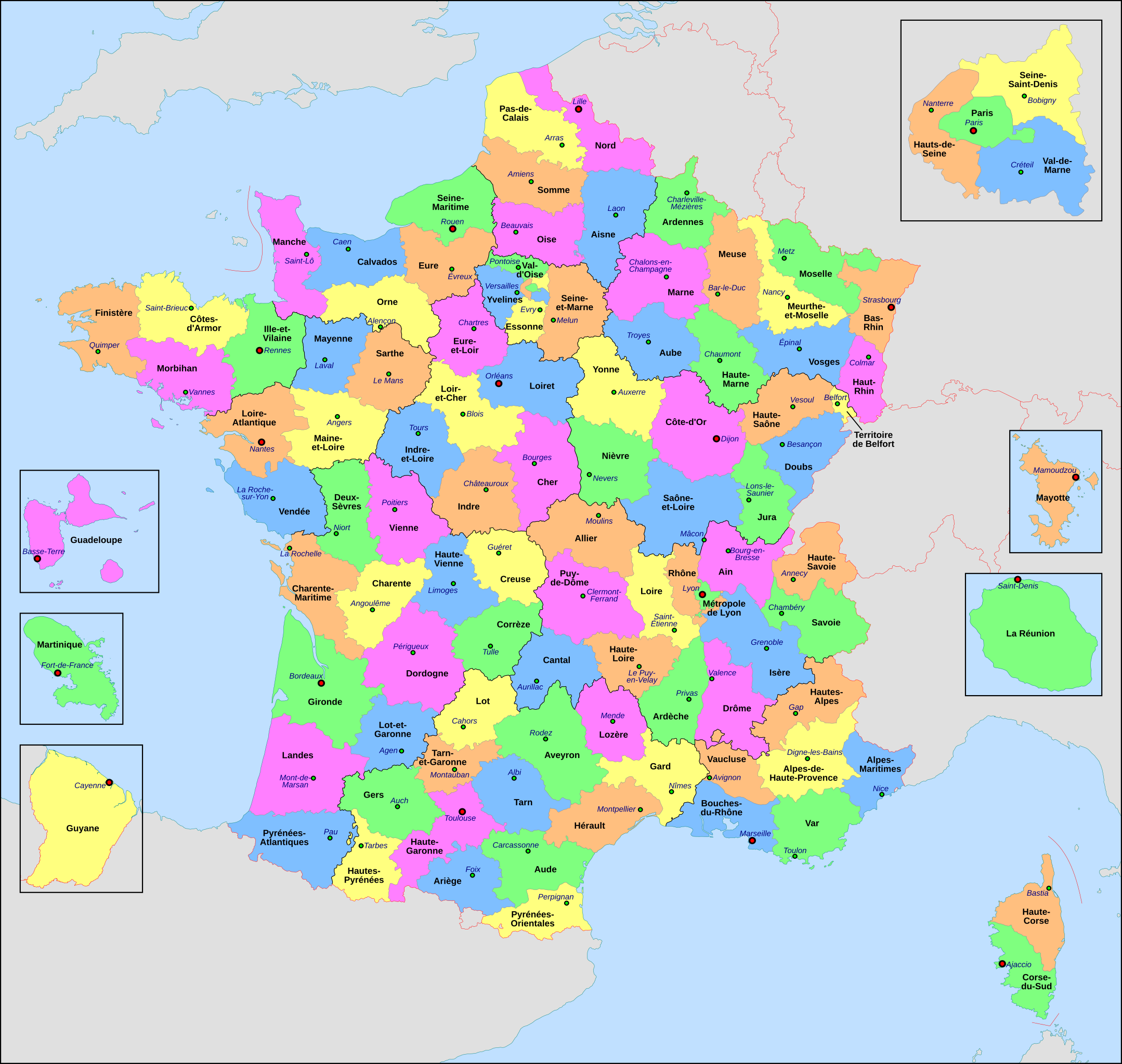 Cartes Régions France