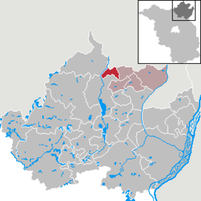 Poziția Göritz pe harta districtului Uckermark