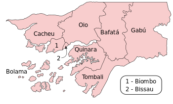 English: Map of the Regions of Guinea-Bissau; ...