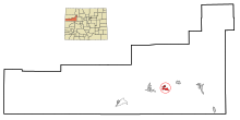 Garfield County Colorado Incorporated og Unincorporated areas Silt Highlighted.svg