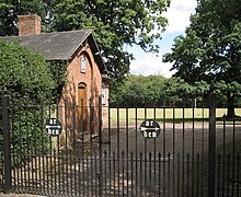 The Gates to Forest Hall, home of the Woodmen of Arden Gates and former workshop, Forest Hall, Meriden (geograph 2590148).jpg