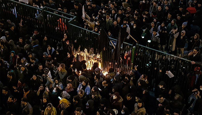 File:Gathering and protest rally outside Amir Kabir University 2020-01-11 10.jpg