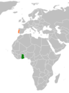 Location map for Ghana and Portugal.