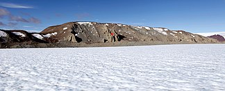 Blick vom Beardmore-Gletscher auf die Meyer Desert