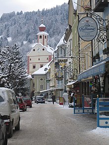 Via principale di Gmünd in Kärnten in inverno