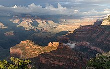 From Powell Point on the South Rim Grand Canyon Powell Point Evening Light 02 2013.jpg