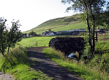 Near the start of The Cut, grid reference NS242719
, looking northwest towards Shielhill Farm and Dunrod Hill. Greenock Cut 14706.jpg