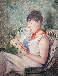 Gustave Caillebotte - Portrait de femme assise, lisant (B 392).jpg