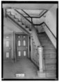 HALL AND STAIRWAY - Drury Vinson House, County Road 63, Leighton, Colbert County, AL HABS ALA,17-LEIT.V,2-3.tif
