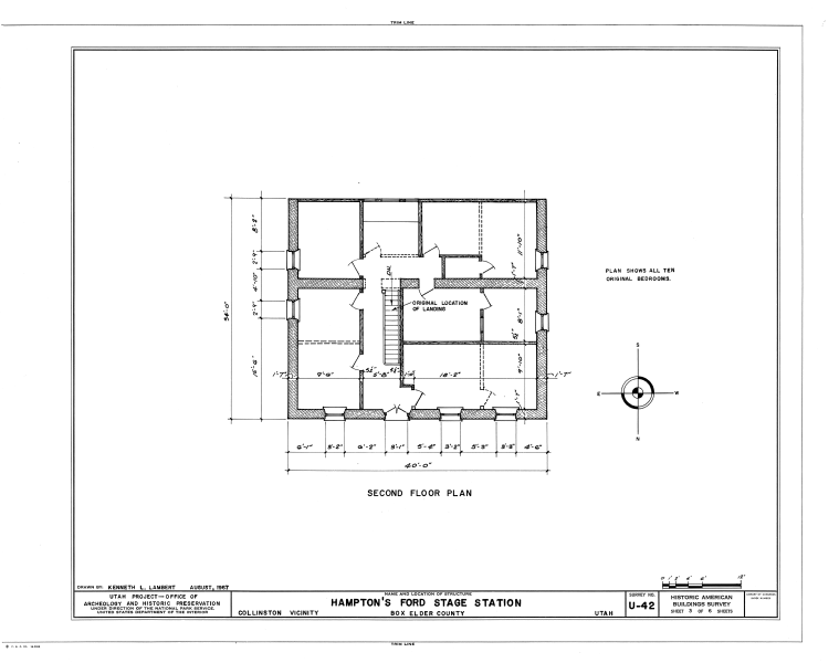 File:Hampton's Ford Stage Station, State Route 154, Collinston, Box Elder County, UT HABS UTAH,2-COL.V,1- (sheet 3 of 6).png