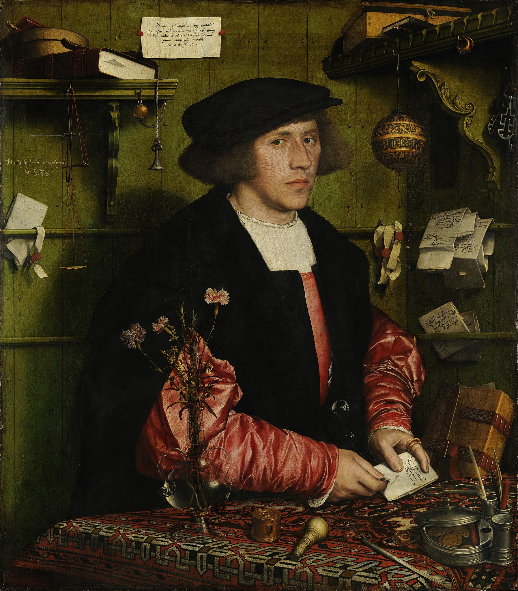 ファイル:Hans Holbein der Jüngere - Der Kaufmann Georg Gisze 