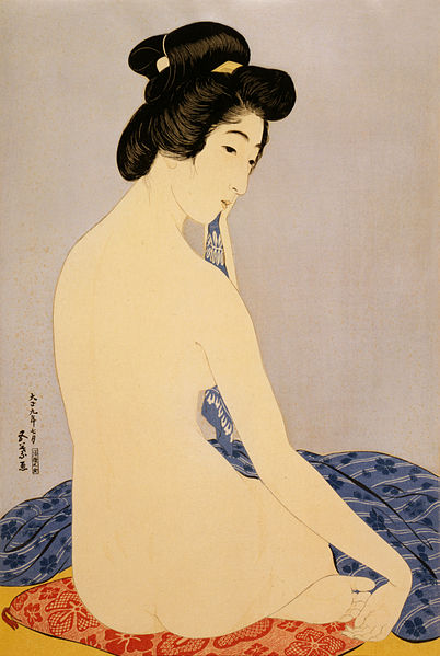File:Hashiguchi Goyō, Woman after bath, 1920.jpg