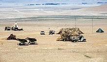 Batterie de MIM-23 Hawk déployé en Arabie Saoudite durant la guerre du Golfe de 1991.