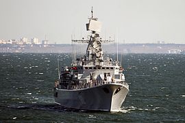 Украинската военноморска фрегата „Гетьман Сагайдачний“ (U 130) участва в маневри през 2012 г. в Черно море