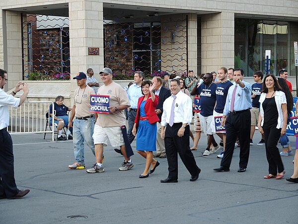 In 2014 with Kathy Hochul