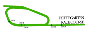 ホッペガルテン競馬場のコース概略図