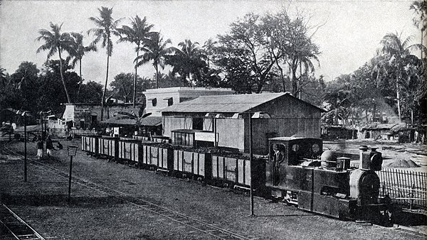 Howrah-Sheakhala Light Railway, 2 ft gauge 0-4-2T Hunslet locomotive No 17 'Eva' built in 1908