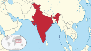 India in its region (claimed).svg