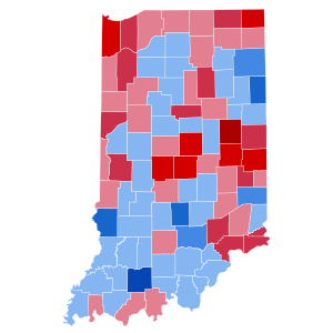 Indiana Presidential Election Results 1864.svg