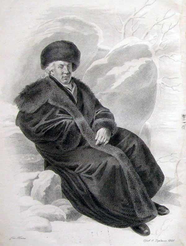 Posthumous engraving of Derzhavin by Fyodor Iordan