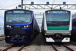 相鉄・JR直通線に使用される車両（12000系およびE233系）