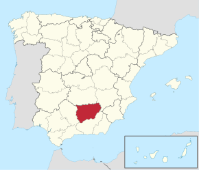Kart over Jaén