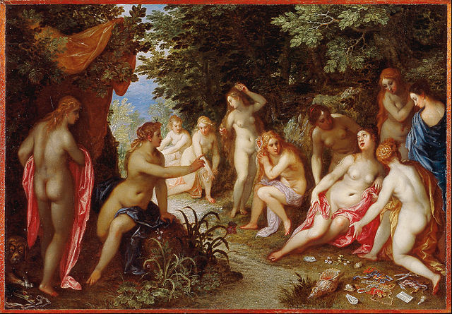 Diana and Callisto by Jan Brueghel the Elder and Hendrick van Balen, oil on copper, c. 1605-8, Blanton Museum, Austin; acquired by the Archer M. Hunti