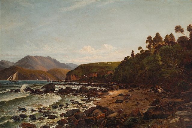 John Gibb, Low tide, Governor's Bay, 1883