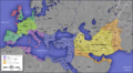 Bizanca Imperio kaj apudaj regnoj dum Justiniano la 1-a