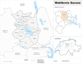 Localisation de Arrondissement électoral de Sursee