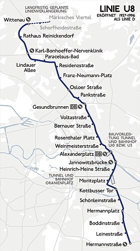 Voir la carte de la ligne.