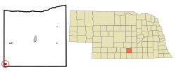 Kearney County Nebraska Incorporated and Unincorporated areas Wilcox Highlighted.svg