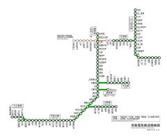 京阪本線の路線図