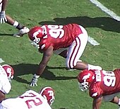 Keith Jackson Jr. (in #99 jersey) was drafted 248th overall by the St. Louis Rams in the 2007 NFL draft Keith Jackson Jr Arkansas.jpg