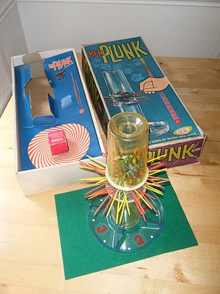 <span class="mw-page-title-main">KerPlunk (game)</span> Game of physical skill involving marbles and rods in a cylinder