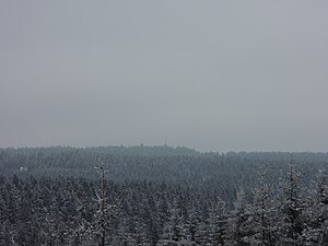 A Kiel csúcsa a Schneckensteiner Halde-tól nézve