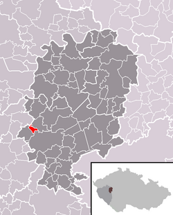 Location in Rokycany District
