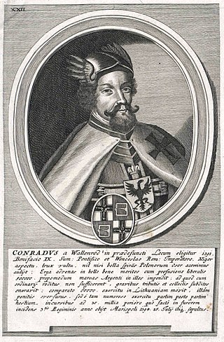 <span class="mw-page-title-main">Konrad von Wallenrode</span> 24th Grand Master of the Teutonic Knights (1391 to 1393)