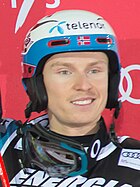 Kristoffersen won record 4 WC slaloms Kristoffersen Henrik 2017.jpg